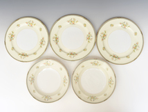オールドノリタケ ローズチャイナ プレート 6枚セット 1931年~1941年頃 大皿 丸皿 スープ皿 ディナーセット 陶磁器 西洋美術　　z6173a_画像5