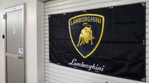 ランボルギーニ フラッグ P27 ガレージ装飾 ウォールステッカー 旗 ロゴ リビング雑貨 ムルシエラゴ カウンタック Lamborghini インテリア_画像5