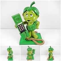 ◆[A115]ヴィンテージ　グリーンジャイアント リトルスプラウト　電話機　プッシュ ボタン　1980代　Little Green Sprout Telephone_画像1