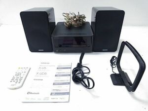 ◆ ONKYO ミニコンポ CDレシーバーシステム ホワイト CR-U5 / D-T25 動作品 1221D3 @140 ◆