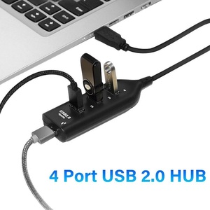 [送料無料] 新品 USBハブ 4ポート データ転送 コンパクト 増設USBポート サイドポート USB2.0 