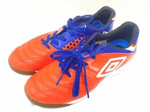 ★アンブロ★フットサル★シューズ★22cm★umbro★オレンジ×青★中古★サッカー★フットサル★ACCE RATOR★