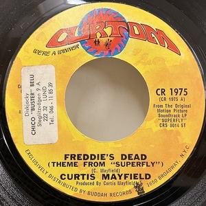 ★即決 7インチ Curtis Mayfield / Freddie's Dead - Underground cr1975 d2291 米オリジナル Bellsound