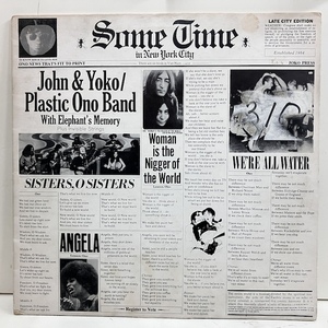 ★即決 ROCK John & Yoko Plastic Ono Band / Some Time In New York City PCSP716 r13593 英オリジナル、マト全1 