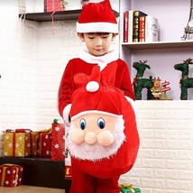 サンタコス 150 サンタ コスプレ 衣装 男の子 キッズ 子供服 コスチューム クリスマス サンタクロース サンタ服 上下セット_画像2