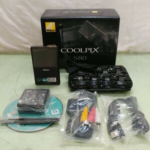 Nikon/ニコン COOLPIX/クールピクス S80 コンパクト デジタルカメラ デジカメ 有機ELモニター 専用ケース付き