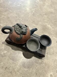 中国 茶道具 急須 ちょこセット　展示品　カエル　食器　茶器セット