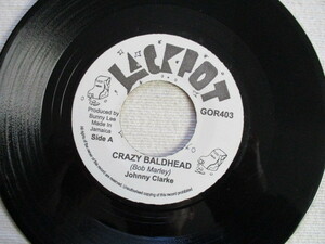 JOHNNY CLARKE 7！CRAZY BALDHEAD, BOB MARLEY, 裏はDUB, JA EP, 美盤