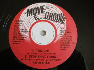 KEITH AND TEX 12！TONIGHT, STOP THAT TRAIN, DERRICK HARRIOTT, 概ね美盤