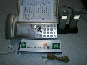 ブラザー デジタルコードレスファックス FAX-380 子機2台 (本体・FAX-380 / 子機・BCL-D80） 動作品 新品インクリボン 取説付き