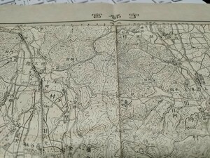  Utsunomiya Tochigi prefecture old map topographic map materials 45×58cm Meiji 40 year . map Showa era 7 year printing issue B2312