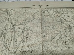 宇都宮　栃木県　古地図　 地形図　資料　45×58cm　明治40年測図　昭和7年印刷発行　　　　B2312