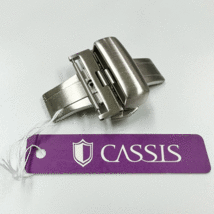 未使用品　CASSIS/カシス　Dバックル　22mm　プッシュ　観音開き　サテン　CASSS022_画像1