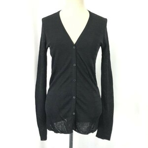 ラルフローレン/RALPH LAUREN★100％レーヨン/長袖カーディガン【レディースS/黒】Vネック/cardigan/Tops◆pBH375