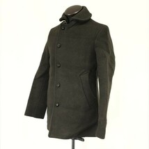 エディフィス/EDIFICE★カシミヤ10％混/メルトンウールコート/ショート丈【38/メンズM/チャコール/Charcoal】Coats/Jackets◆pBH420_画像2