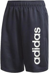 [KCM]Z-2adi-336-150* выставленный товар *[ Adidas ] Junior шорты D2M linear Logo вязаный шорты GER27-EI7930 темно-синий 150