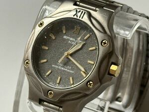 1円〜☆メンズ腕時計 SEIKO セイコー ALBA アルバ EPSILON イプシロン V701-1Z20 チタン TITANIUM クォーツ 動作品