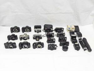 J124 動作未確認 Canon PENTAX MINOLTA MAMIYA 豊栄産業 他各社 35mmフイルムカメラ フラッシュ カメラアクセサリー 大量セット