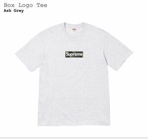 M 23AW Supreme box logo Tee ash grey グレー camo ボックスロゴ 