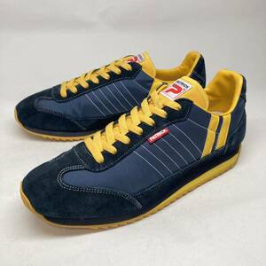  prompt decision! standard! made in Japan PATRICK MARATHON navy blue yellow size 44 / Patrick marathon 9422 navy 