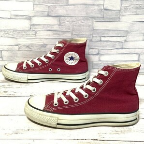 R5180bE CONVERSE コンバース ハイカットスニーカー レディース サイズ24.5cm マルーン ワインレッド ALL STAR オールスター 1C032の画像2