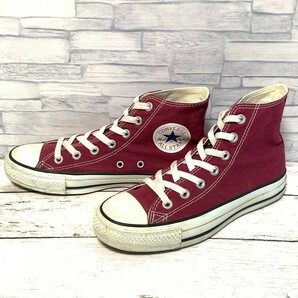 R5180bE CONVERSE コンバース ハイカットスニーカー レディース サイズ24.5cm マルーン ワインレッド ALL STAR オールスター 1C032の画像1