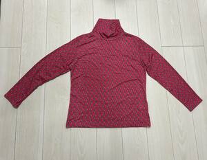 *JUNKO SHIMADA PART2 Junko Shimada high‐necked long sleeve inner shirt peiz Lee pattern 2XL* large size 