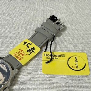 葛飾北斎  腕時計 グレー OIWA 日本製 流通限定モデル 新品未使用 レザーベルト 38mmの画像3