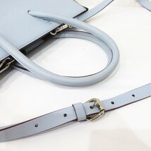 美品 MARNI マルニ バイカラー レザー 2way ショルダーバッグ ハンドバッグ ブルー×ブラック_画像7