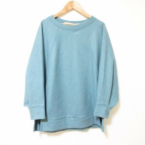 美品 22AW COGTHEBIGSMOKE コグザビッグスモーク WOOL JERSEY RAGLAN TOP 長袖 プルオーバー カットソー オーバーサイズ ブルー