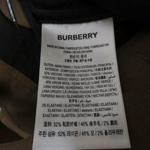 美品 BURBERRY バーバリー ストレッチ ボタンフライ ツイルタック ベルテッドワイドパンツ UK2 ブラウン_画像6