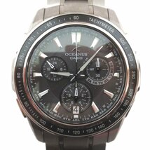 美品 CASIO カシオ OCEANUS オシアナス MANTA マンタ タフソーラー クロノグラフ メンズウォッチ 腕時計 OCW-S1050 ブラック文字盤_画像1