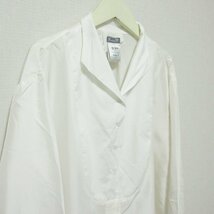 美品 18AW KristenseN DU NORD クリステンセンドゥノルド シルク100％ 長袖 ブザムシャツ ロングブラウス オーバーサイズ 1 ホワイト 122_画像4