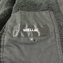 美品 SHELLAC シェラック フェイクファー ジップアップ ミリタリージャケット パデッドブルゾン 46 ブラック 122_画像3