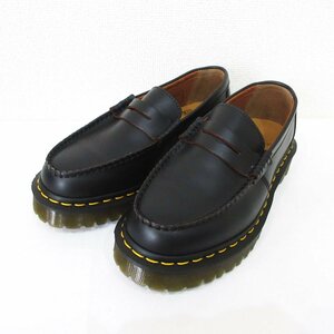 新品同様 DR. MARTENS ドクターマーチン MIE PENTON BEX レザー コインローファー サイズUK5 約24cm ブラック