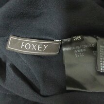 美品 FOXEY フォクシー ハイゲージニット タンクトップ ノースリーブ セーター 39914 サイズ38 ネイビー 123_画像3