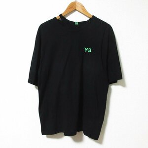 美品 22SS Y-3 ワイスリー アディダス ヨウジヤマモト W CH2 DRY CREPE JERSEY SS TEE 半袖 カットアウト Tシャツ カットソーS ブラック