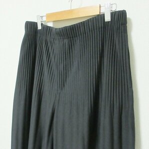 美品 HOMME PLISSE オム プリッセ イッセイミヤケ BASICS PLEATED TAPERED PANTS プリーツ テーパード イージーパンツ 3 ブラックの画像4