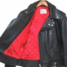 良品 Lewis Leathers ルイスレザー 666期 Lighting ライトニング レザー ダブルライダースジャケット 36サイズ ブラック_画像3