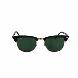 美品 Ray-Ban レイバン クラブマスター サングラス 眼鏡 アイウェア 51□21 W0365 RB3016 ブラック J1102