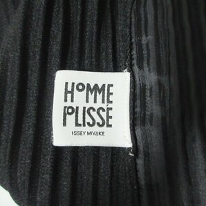 美品 HOMME PLISSE オム プリッセ イッセイミヤケ BASICS PLEATED TAPERED PANTS プリーツ テーパード イージーパンツ 3 ブラックの画像3