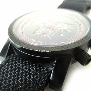 良品 NIXON ニクソン THE MAGNACON マグナコン クォーツ クロノグラフ メンズウォッチ 腕時計 ブラック×レッドの画像2