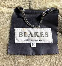 最高級【定価30万】BLAKES ブレイクス ムートンジャケット M (L相当) 羊革 メンズ【イギリス製】保温性抜群 最強アウター コート ボア_画像10