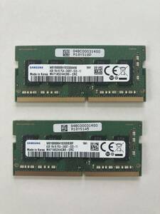 【４GB×２】SAMSUNG 1RX16 PC4-2400T 4GB DDR4 ノートパソコン用メモリ