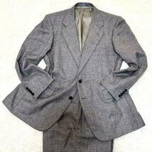 【美品】Burberrys バーバリー スーツセットアップ ウール グレー AB6 (L〜XL相当）2Bシングルスーツ チェック メンズ_画像2