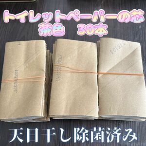 トイレットペーパー芯　茶色30本　アルコール&天日干し除菌済み　匿名配送　ペーパークラフト　保育園工作