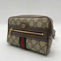 【未使用級 極美品】GUCCI オフィディア グッチ GGスプリーム シェリーライン ウエストバッグ ウエストポーチ 517076_画像1