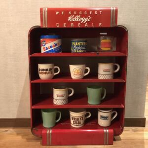 Kellogg's 1940's Store Display Metal Rack ケロッグ　ファイヤーキング　アメトイ　ヴィンテージ　Fire King 店舗什器　ビンテージ