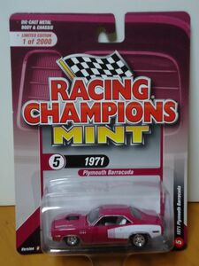 *RACING CHAMPIONS MINT 1/64 racing tea mpi.n1971 Plymouth Barracuda Prima s rose Koo da unopened *