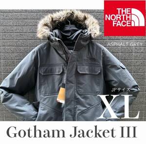 ◆モデル出品◆新品 XLサイズ ノースフェイス ゴッサム パーカー付グースダウンジャケット550 グレー LL The North Face GOTHAM 3